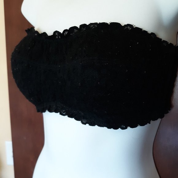 Aerie Black Lace Bandeau Bra Medium - Picture 3 of 9